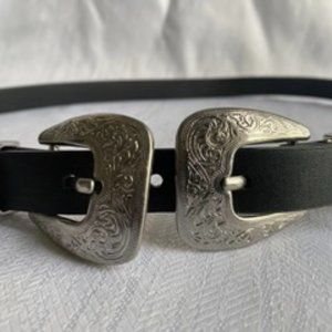 Zara Double Buckle Western Belt